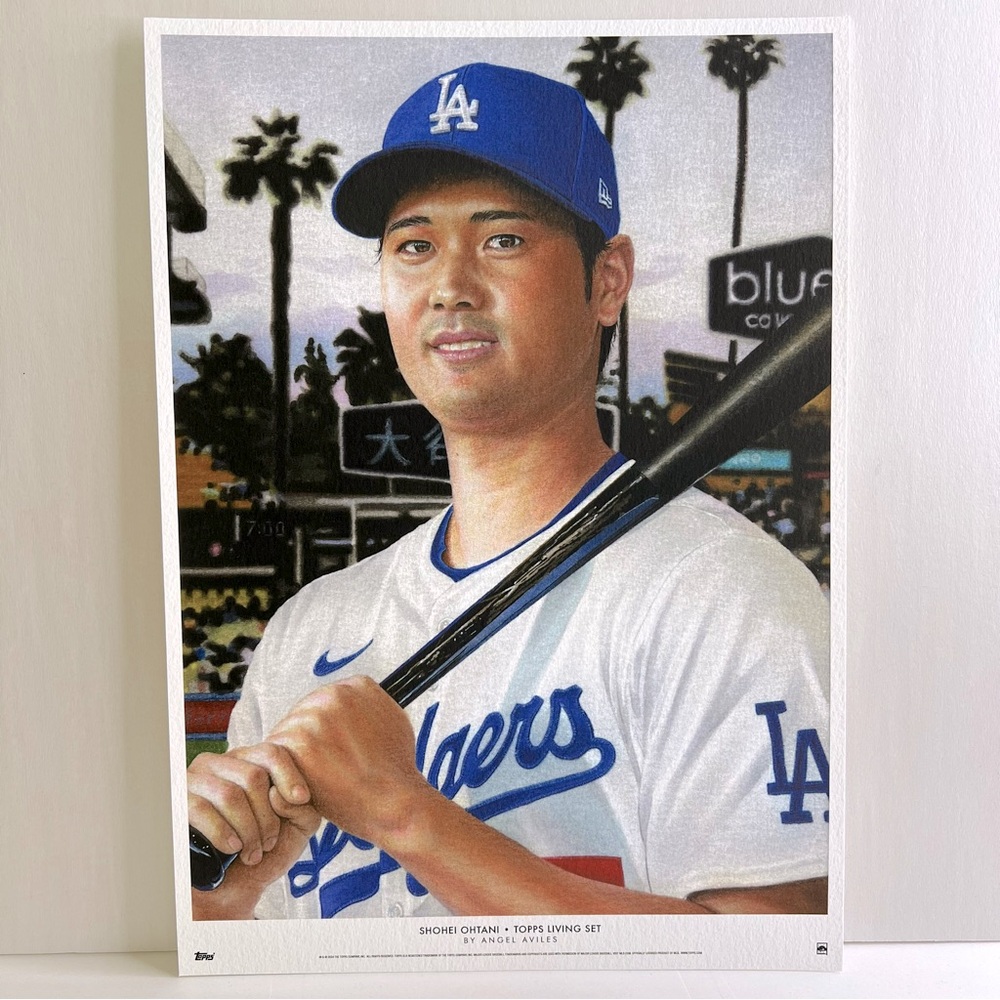Shohei Ohtani Dodgers baseball poster
